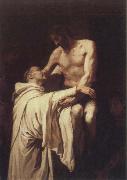 RIBALTA, Francisco christ embracing st.bernard oil painting artist